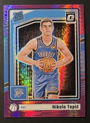 2024-25 Donruss Optic Nikola Topic #278 Rated Rookie RC Pink Hyper Prizm (E)