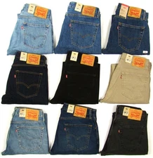 Levis 505 Jeans Mens Regular Fit Straight Leg Size 29 30 31 32 33 34 36 38 40 42