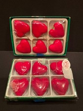 12 Vintage Red Heart Christmas Ornaments-Valentines Day-2  -Taiwan-New