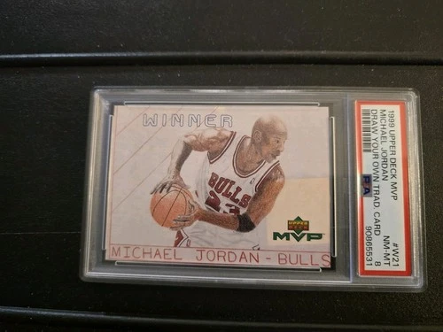 Upper Deck MVP Michael Jordan Draw Your Own Card Winner Insert #W21 PSA 8
