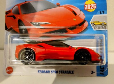 2025 Hot Wheels FERRARI SF90 STRADALE in red on short card. MOC in