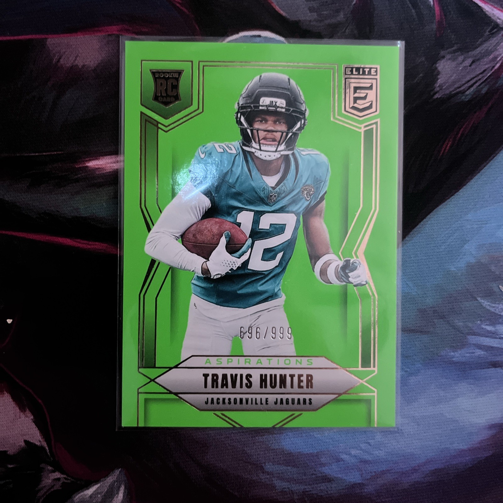 2025 Panini Donruss Elite - Travis Hunter #114 Aspirations Lime Green /999 RC