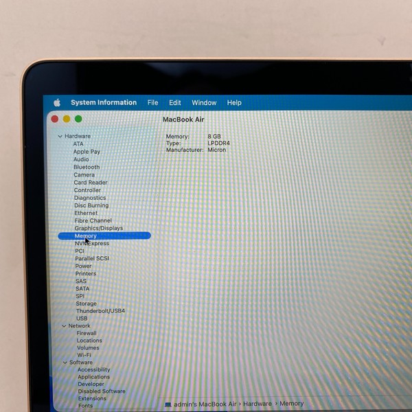 Apple MacBook Air 13" M1 8-Núcleo 8GB RAM 512GB SSD - Dorado A2337 - Buen Estado 5
