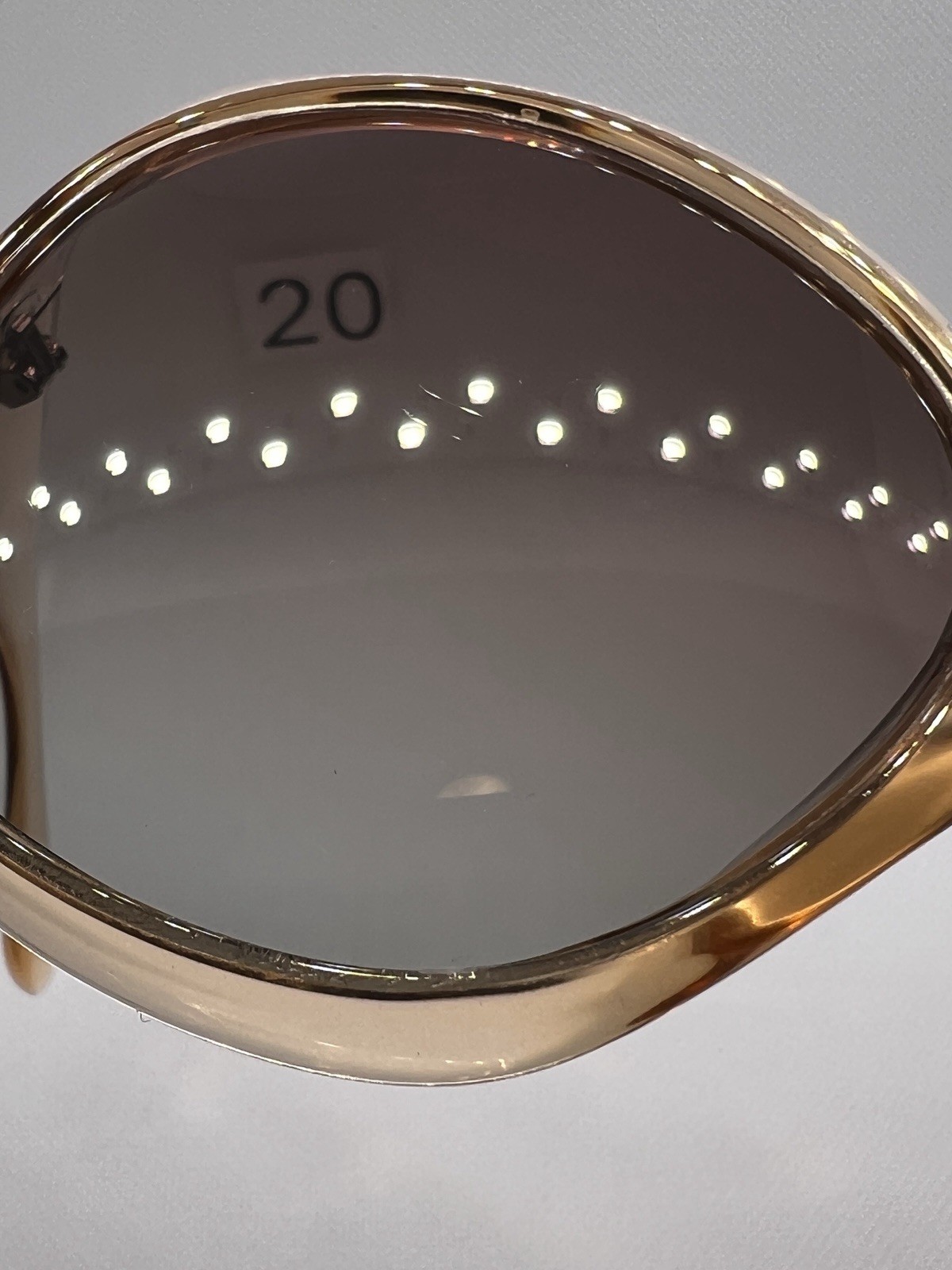 Oversized Round Beige Brown Gradient Sunglasses - image 6