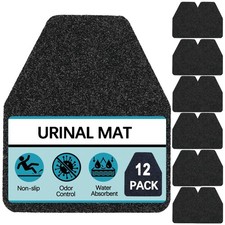 Basima Urinal Mats for Men Bathroom 12 Pack Washable Bulk Rubber Urinal Floor...