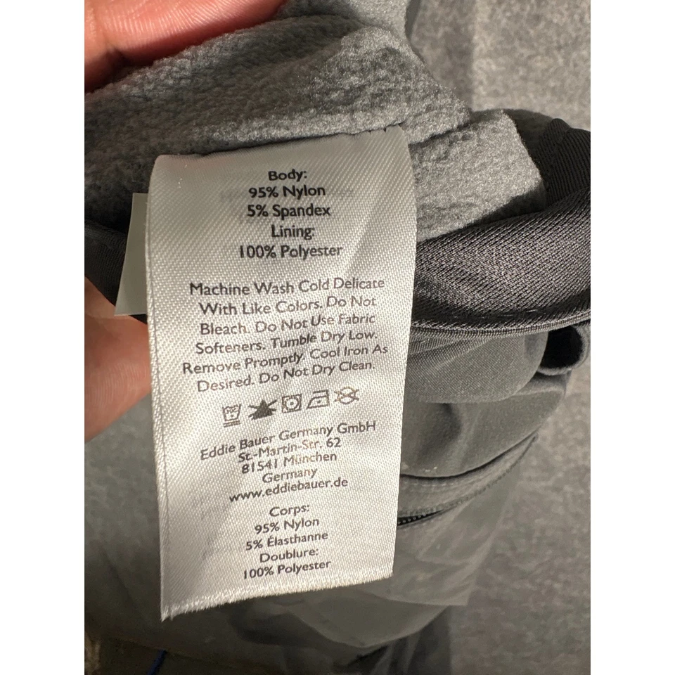 Calça de viagem Eddie Bauer masculina forrada cinza quente caminhada tamanho 34x34 - Imagem 4 de 4