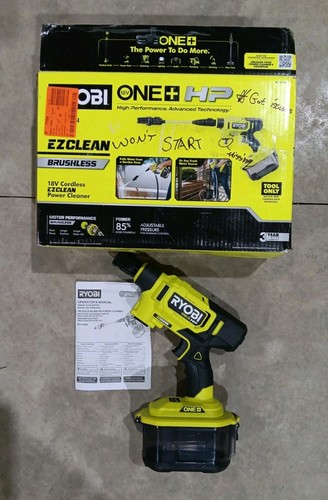 **BROKEN** Ryobi 18V HP EZClean 600 PSI Power Cleaner Kit - RY121850 - Tool Only