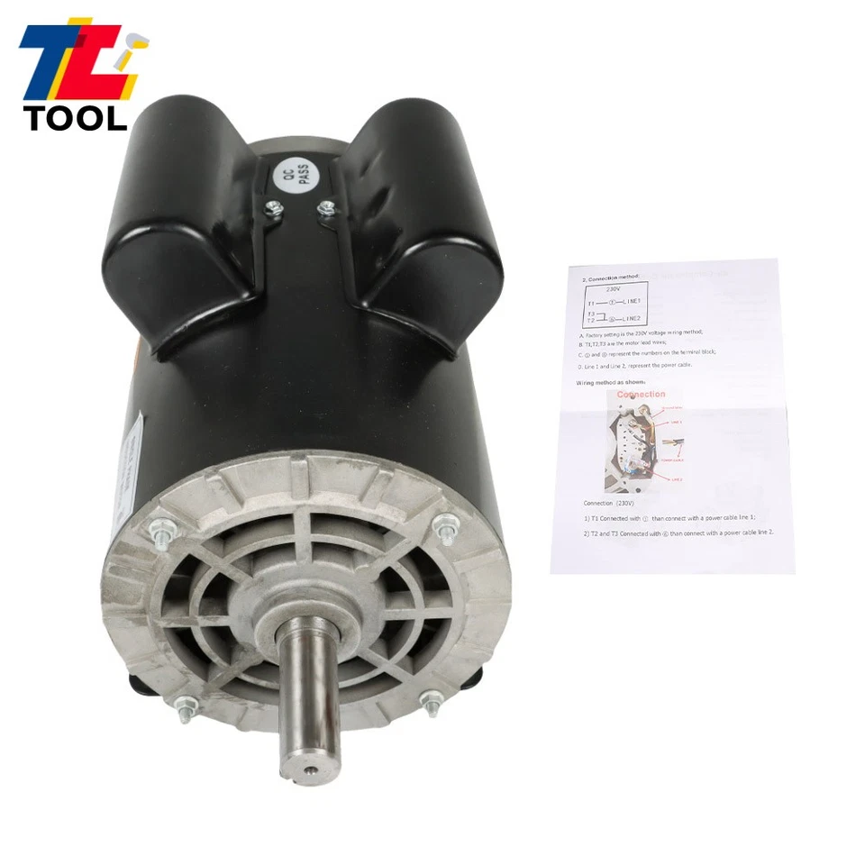 5HP Compressor Duty Electric Motor 7/8' Shaft 230V 1 Phase 3450 RPM Frame-56 HZ - Image 4 of 4