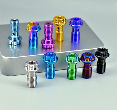 Titanium Banjo Bolt Flange Torx Single Hole Screws for Brembo Motorcycle 1PCS