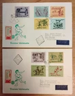 1965 Hungary TENNIS  HISTORY  Davis cup FDC registered mail Austria Mi 2044/2051