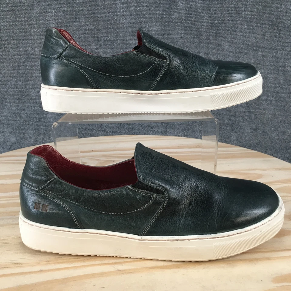 Bed Stu Shoes Womens 8.5 Hermione Casual Slip On Low Sneakers Dark Green Leather - Image 2 of 4