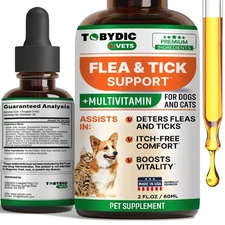 flea & tick prevention support - oral flea natural control & treatment for do...