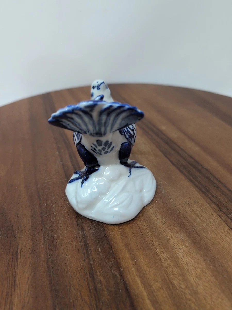 Blue and White Porcelain Figurines Indiana Collectible Animal