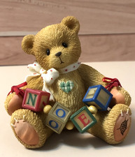 NOEL Holding Blocks Cherished Teddies Christmas Figurine 176109