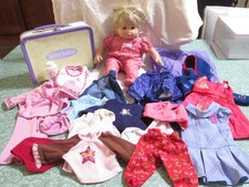 American Girl Bitty Baby doll with clothing lot 5 