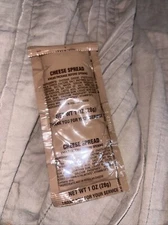 MRE Cheese Spread Prepping Camping Survival Hiking