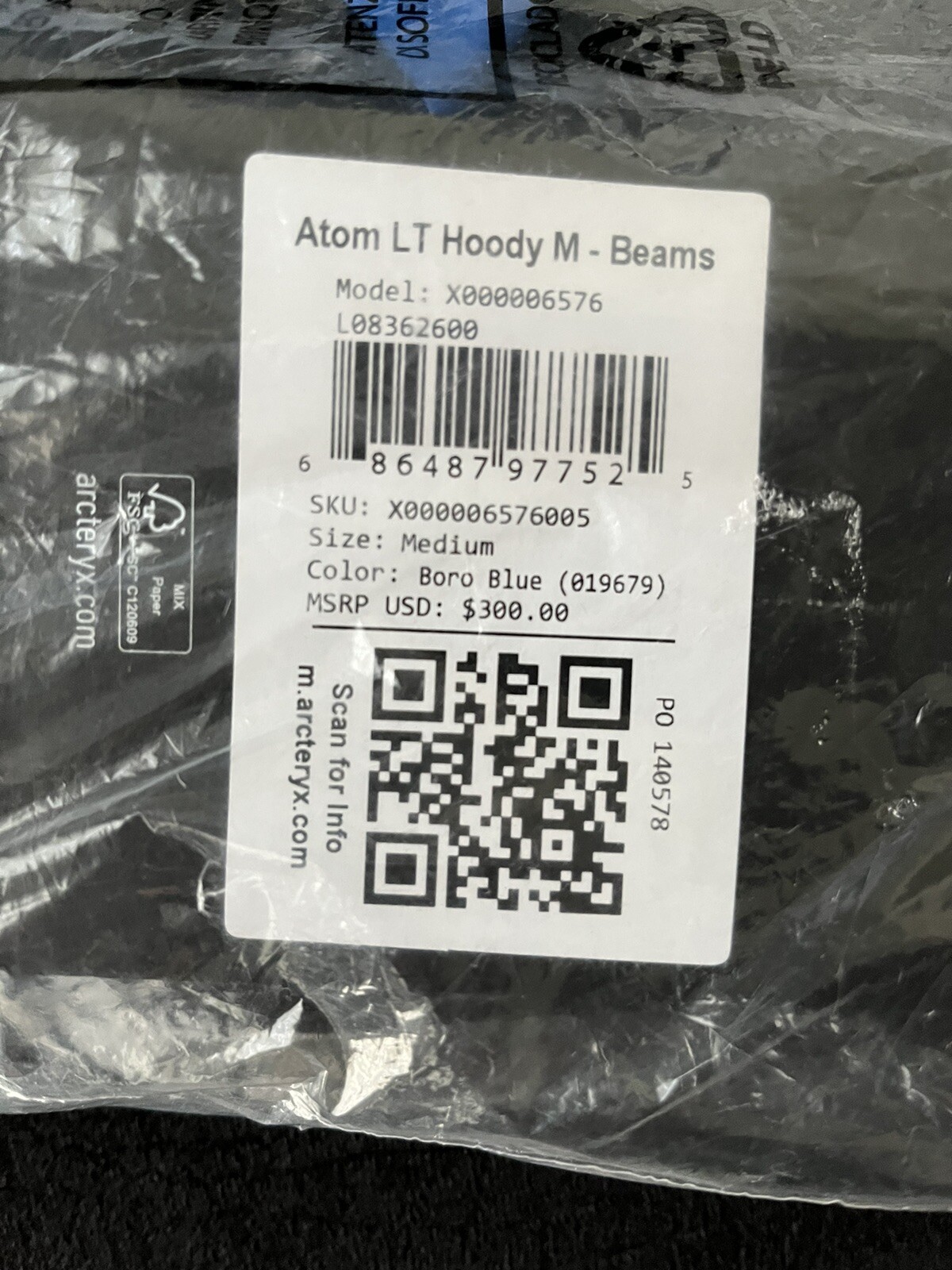 Arcteryx Beams Atom lt hoody mens medium image 3