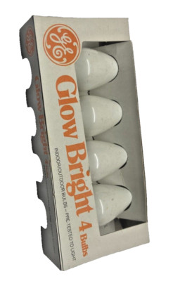 GLOW BRIGHT -GE- 7C7/WHITE LAMP BULB - PACK OF 4 LAMPS