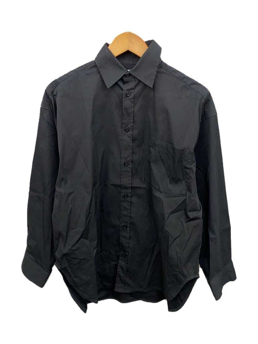 BALENCIAGA Long Sleeve Shirt 34 Cotton BLK Stretch Casual BALENCIAGA Long Sleeve Shirt 34 Cotton BLK Stretch Casual