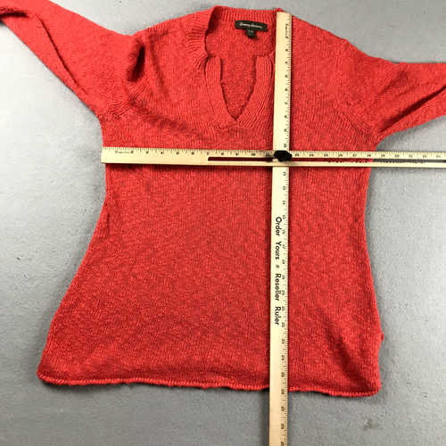 Tommy Bahama Sweater Womens Medium Orange Pullover Lightweight Long Sleeves - Picture 5 of 9