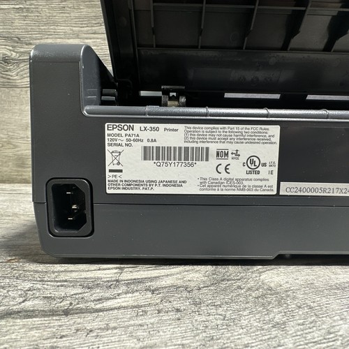 Epson LX-350 9 pin Narrow Carriage Impact Printer AL - Picture 5 of 6