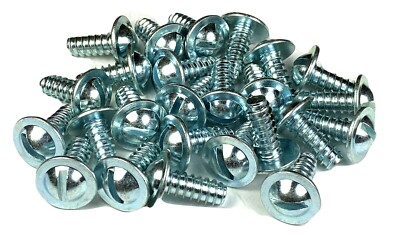 #ad #ad #14 License Plate Screws 1 4 x 5 8quot; 9 16 Slotted Round Washer Head Qty 25 #884 $18.95