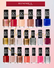 Image of Rimmel 60 Seconds SUPER SHINE / RITA ORA Nail Polish / Varnish 8ml CHOOSE SHADE