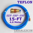 PTFE Liner 15-ft MIG Welding Guns Wire Size 0.023"-0.030"-0.035" MI TW LI