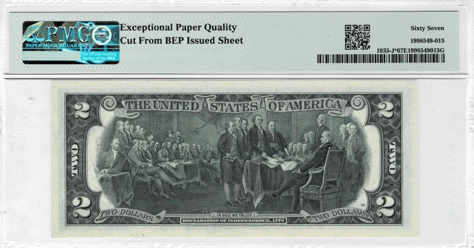 1976 $2 Federal Reserve *STAR*note-fr.1935-J*-PMG Superb GEM 67 EPQ-ONLY 3 FINER - Image 2 of 4