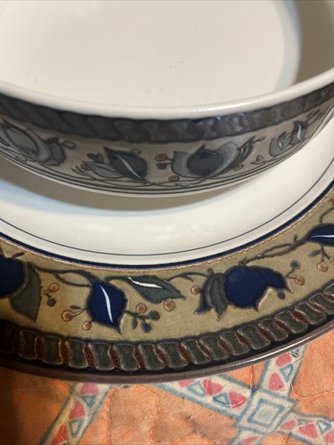 Mikasa Arabella CAC01 Round Platter/Chop Plate & Vegetable Bowl Serving Set - Picture 3 of 8