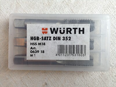 HSS Handgewindebohrer-Satz DIN 352, 3-teilig WURTH M18x2.50