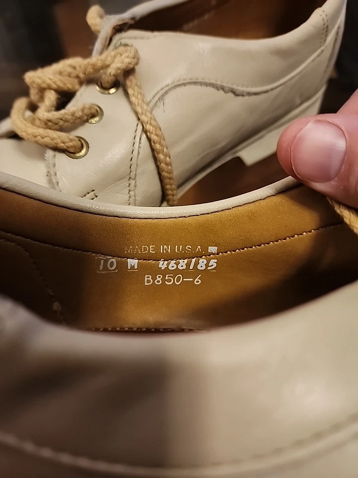 Vintage Men’s Dexter Bowling Off-white Made in USA 10 M B850-6 456359 - Image 2 of 4