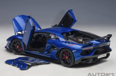 Autoart 1:18 Lamborghini Aventador SVJ (Blue Nethuns/Metallic Blue