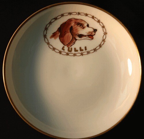 Vintage Dog Lulli China Commemorative Pin Dish - Picture 1 of 3
