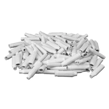 200 PACK - Super B Wire Bean Beanie Crimp Type Plain White Dolphin Connectors