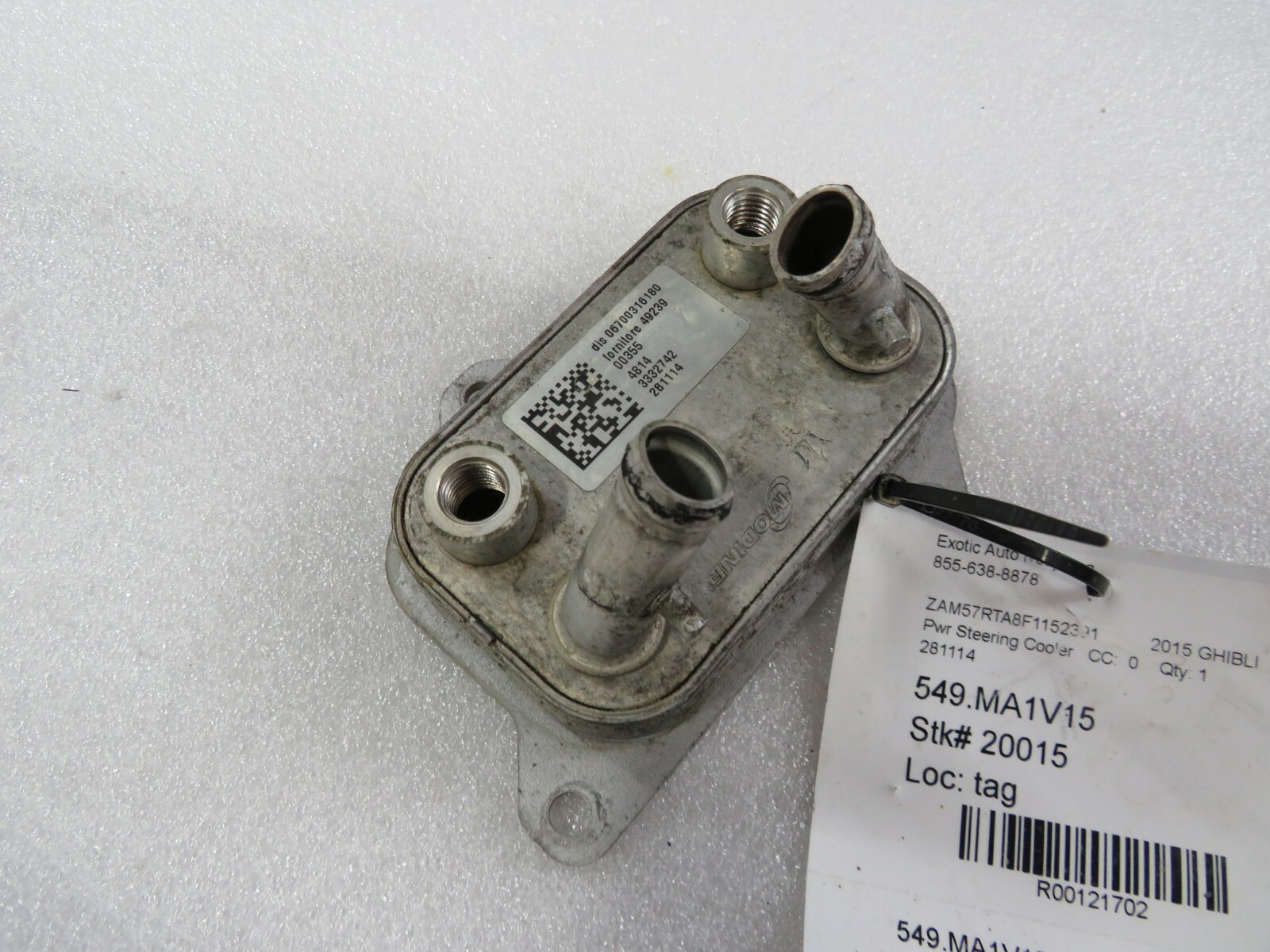 Maserati Ghibli, Power Steering Cooler, Used, P/N 281114
