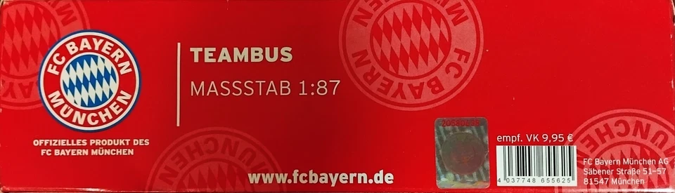 RIETZE 65562 Pullman 3 assi MAN "FC BAYERN MUNCHEN" T Home - scala H0 - Immagine 4 di 4