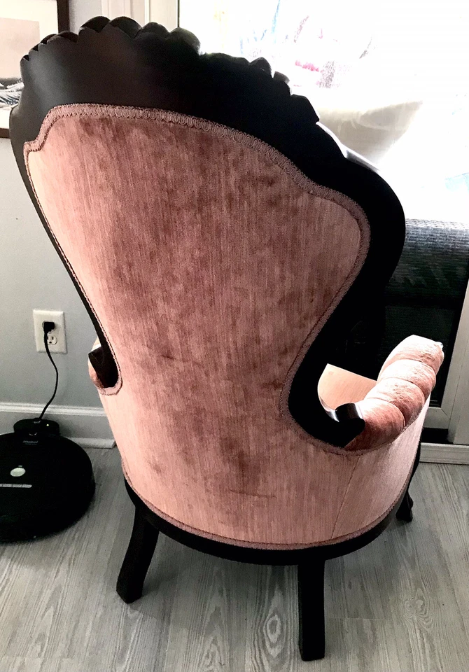 Sillas de salón talladas estilo victoriano vintage para él y ella (foto 1 y 2)  Foto 4 de 4