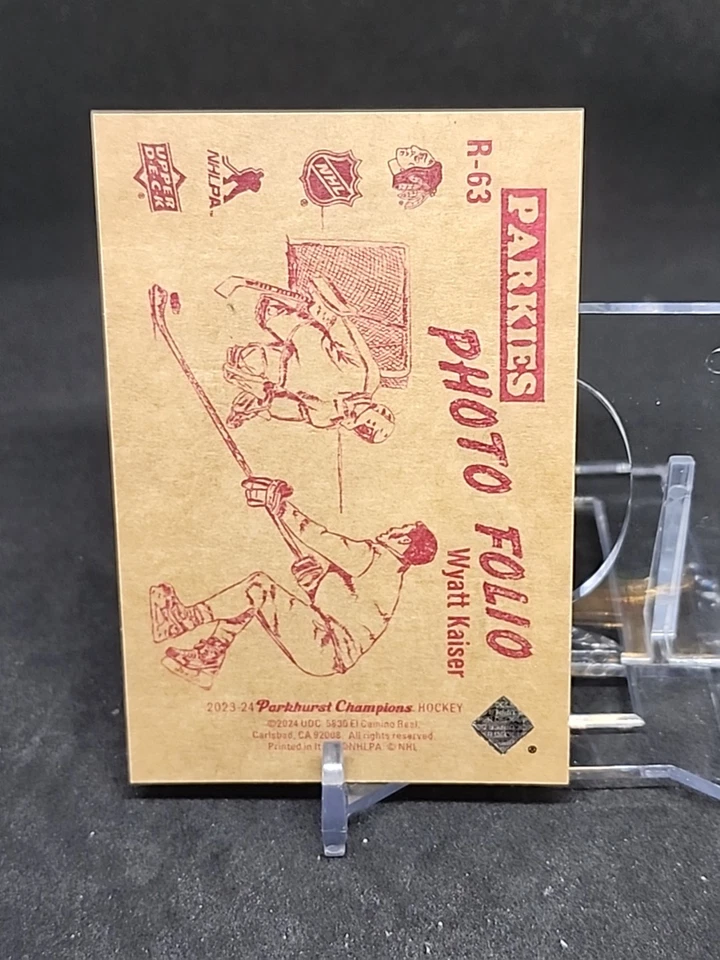 2023-24 Upper Deck Parkhurst Champions - 52 Retros Wyatt Kaiser #R-63 (RC) - Image 2 of 2