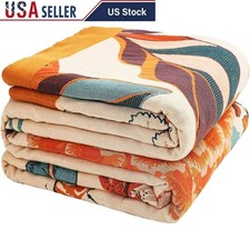 Boho Farmhouse Blanket Premium Cotton Throw Versatile Soft Decor Gift Ready New