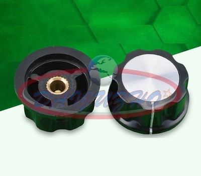 10Pcs 16mm Top Rotary Knobs Black   Tone for 6mm Dia.Shaft Potentiometer #zc