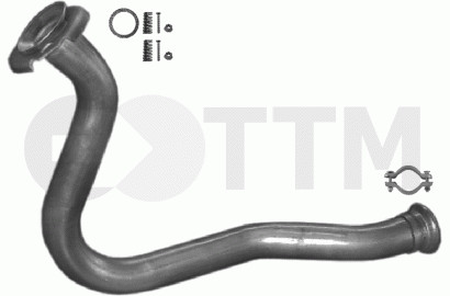 Tuyau avant haut de gamme pour Renault 19 1.7 1.9 D tube acier renforcé