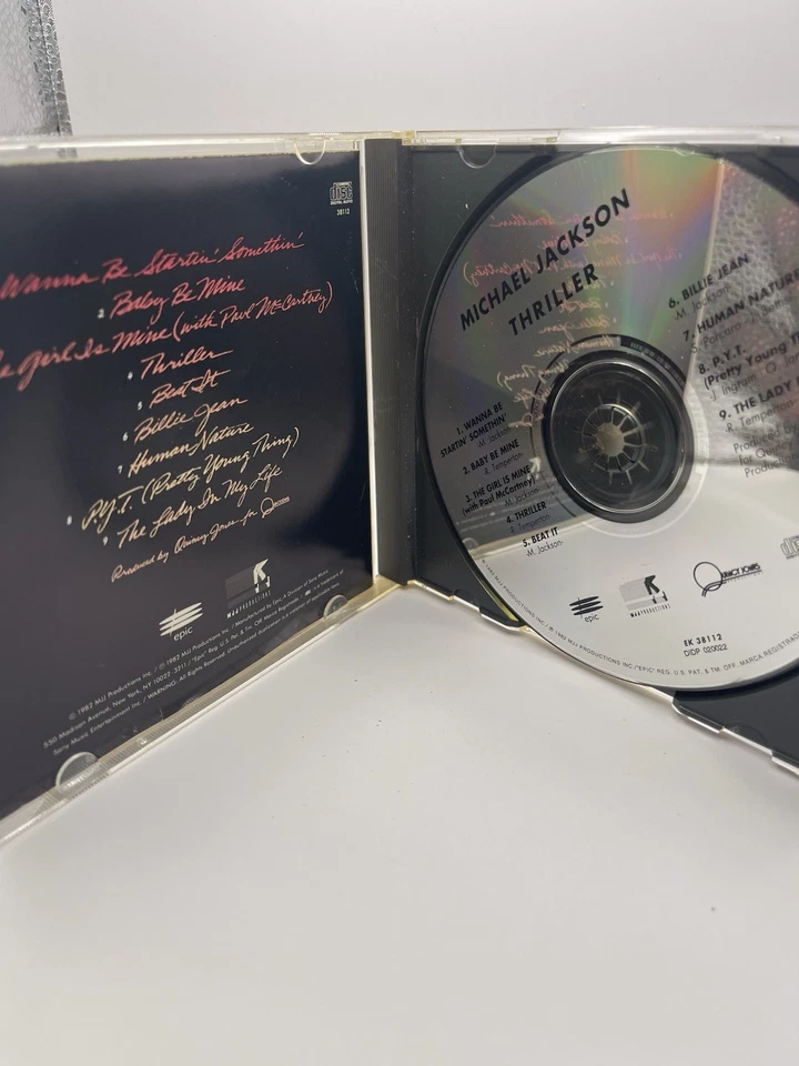 Michael Jackson - Thriller (CD, 1982, Epic Records) EK 38112 DADC Early Press Foto 3 de 3
