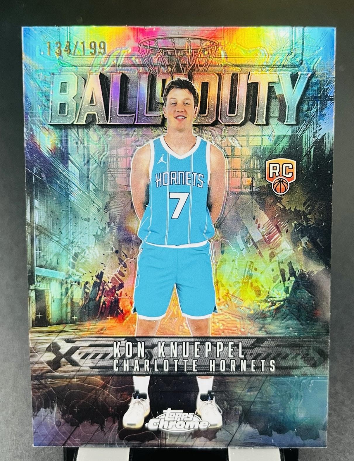 2025-26 Topps Chrome Kon Knueppel RC Rookie Ball Of Duty Refractors Aqua /199