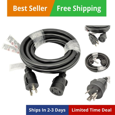 #ad #ad NEMA L5 30P Male to L14 30R Generator to Transfer Switch Adapter for Home Ba... $109.69