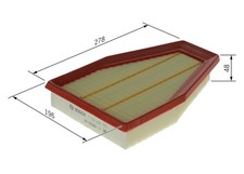BOSCH Luftfilter PORSCHE 3,8 3,4 99111013000