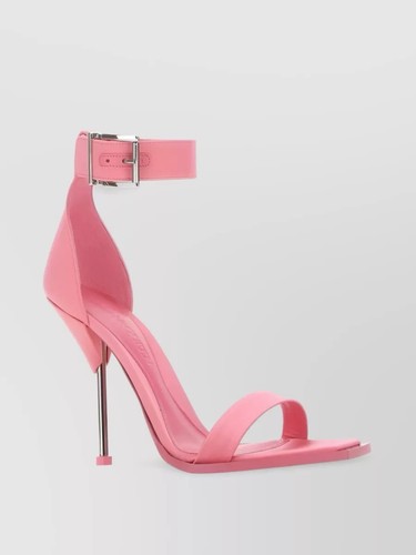 Alexander McQueen 110mm Pink Satin-Finish Sandals Euro size 37