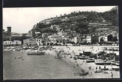 Tossa de Mar, Vista parcial de la Playa, postcard 