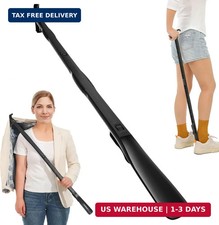 36 Inch Adjustable Long Handled Shoe Horn - Dressing Stick Aid 36 Inch, Black