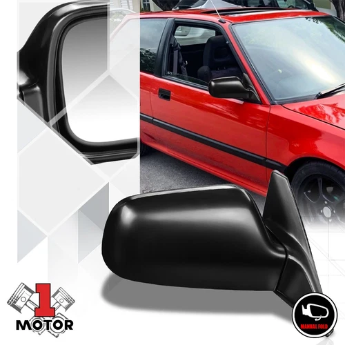 [Right] Passenger Side Manual Adjust OE Replacement Mirror for 88-91 Honda Civic